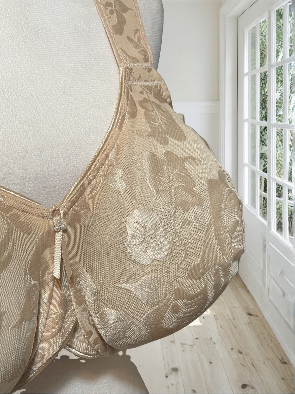 WACOAL Women's Awareness Underwire Satin Lined Mesh Floral Lace Bra 42DD NWOT - Picture 3 of 12